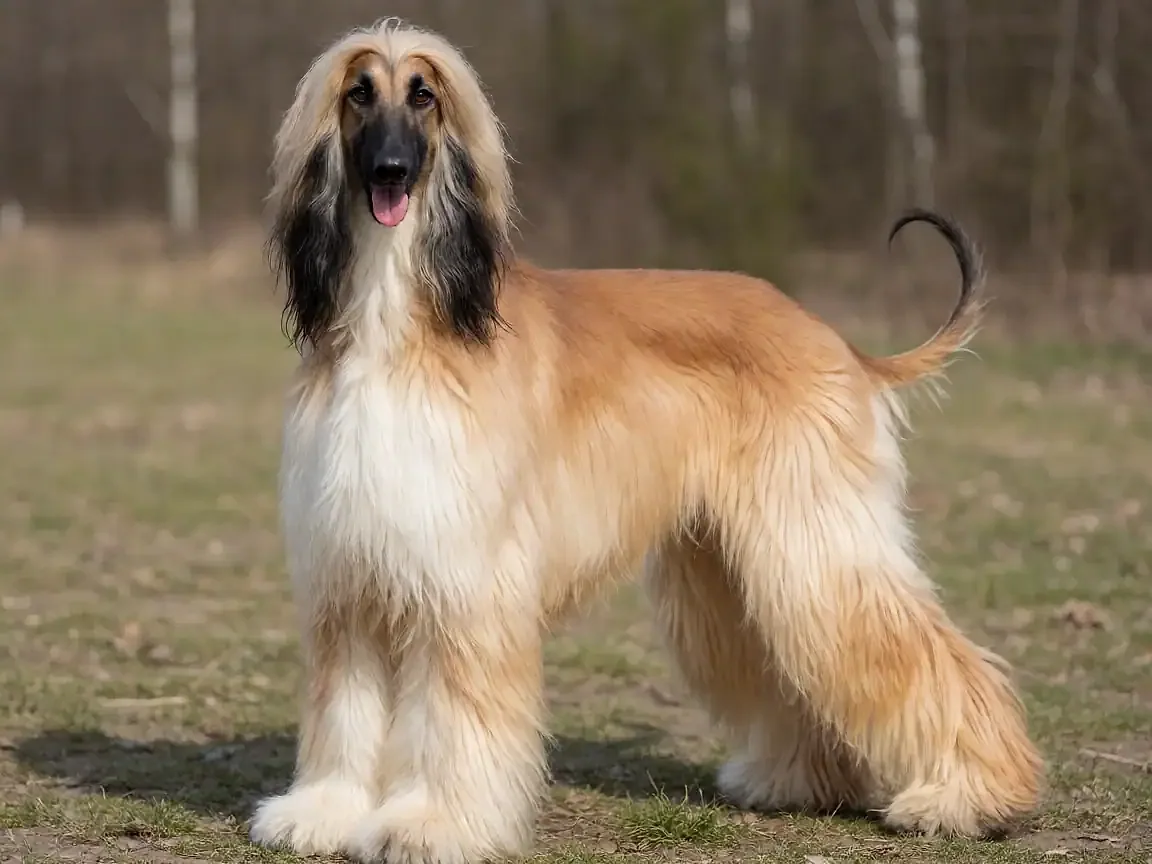 阿富汗猎犬外形参考图片