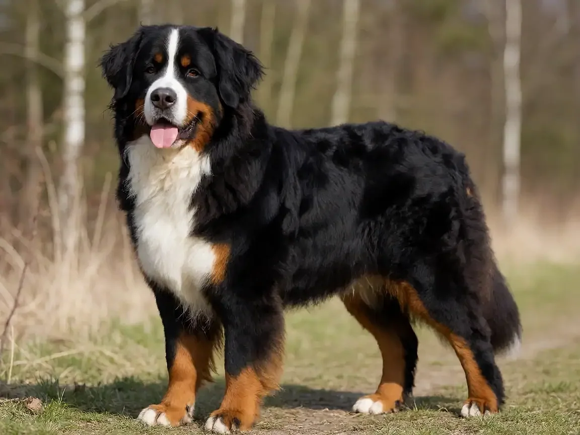 伯恩山犬外形参考图片