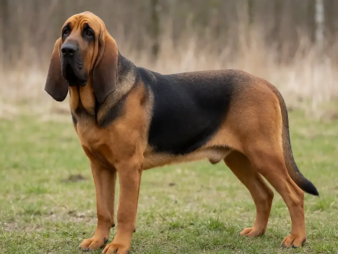寻血猎犬外形参考图片
