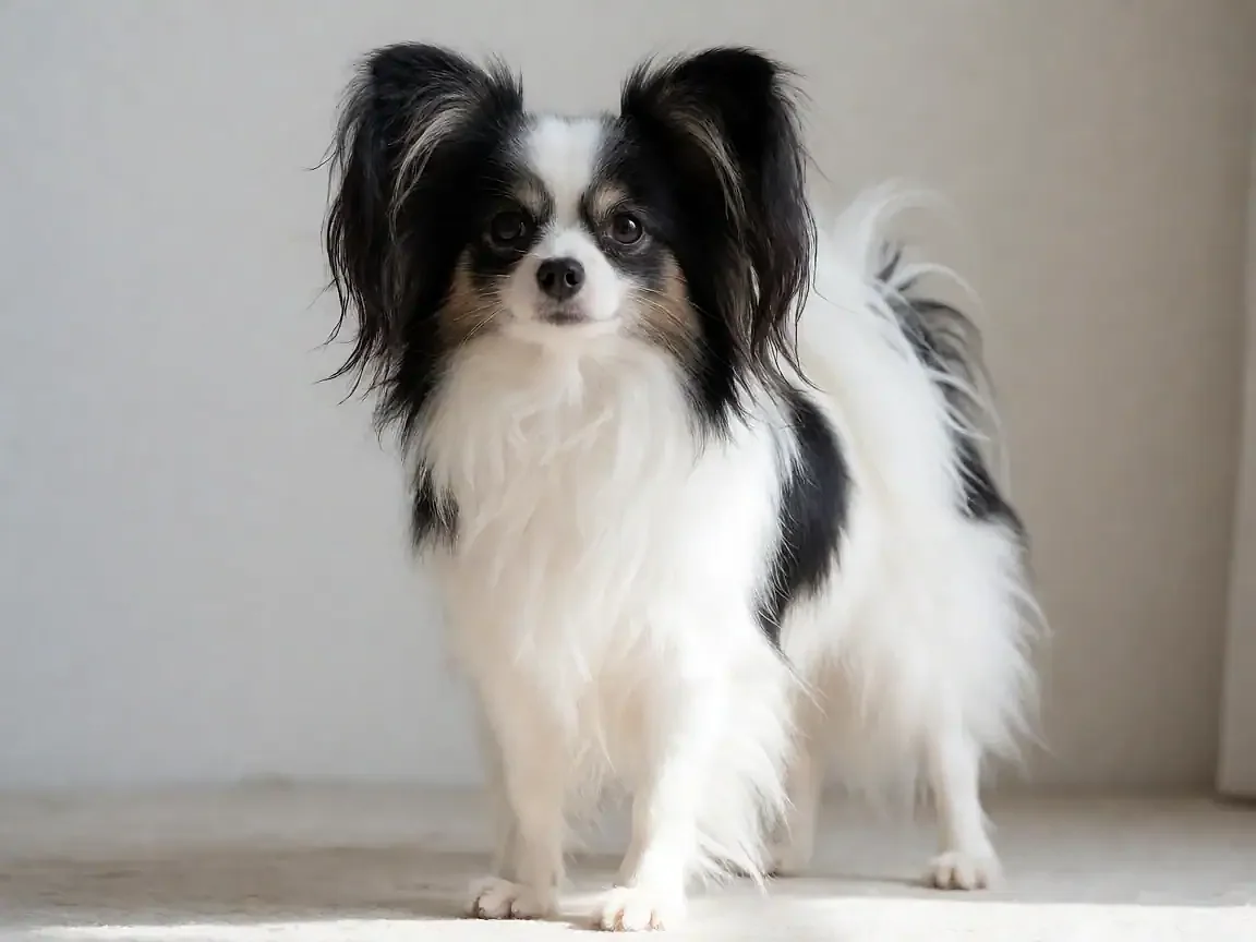 蝴蝶犬外形参考图片