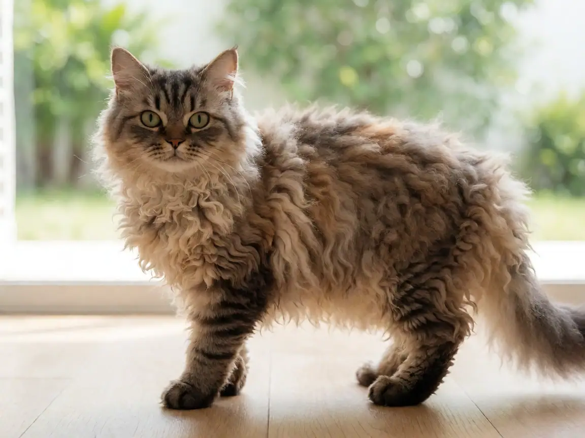 拉波卷毛猫(长毛)外形参考图片