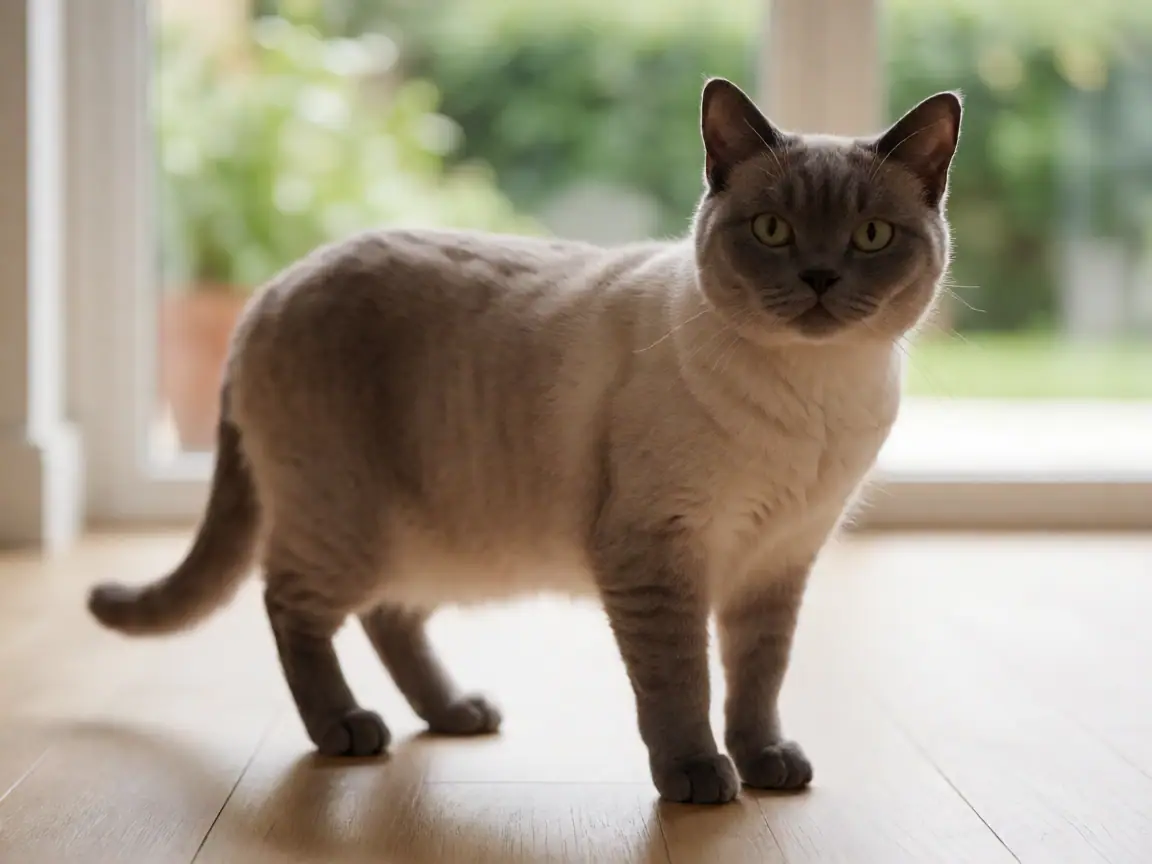 有尾马恩岛猫外形参考图片