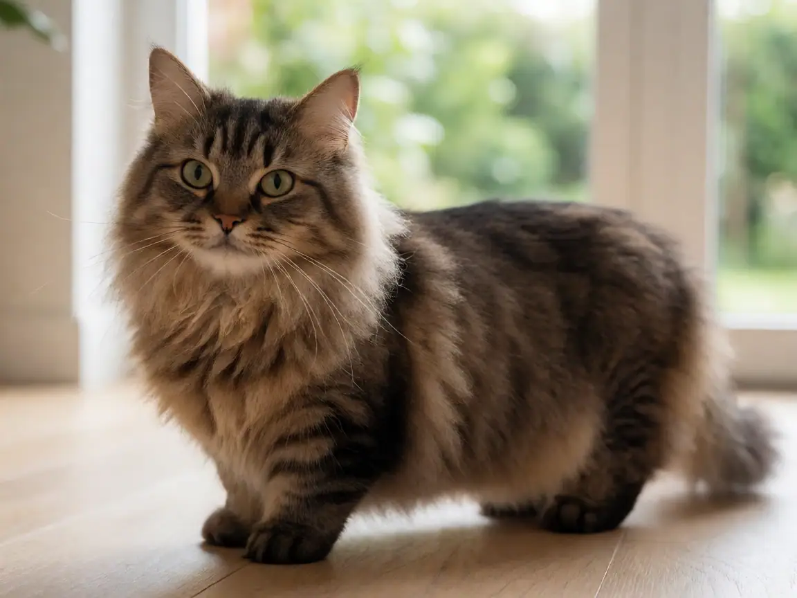 曼基康猫(长毛)外形参考图片