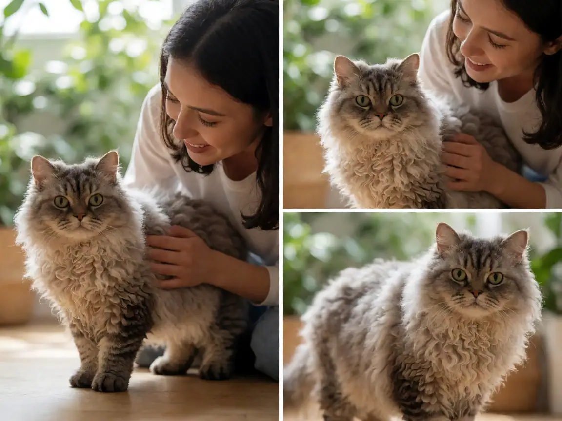塞尔凯克卷毛猫（长毛）外形参考图片