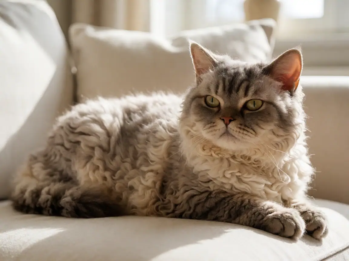 塞尔凯克卷毛猫(短毛)外形参考图片