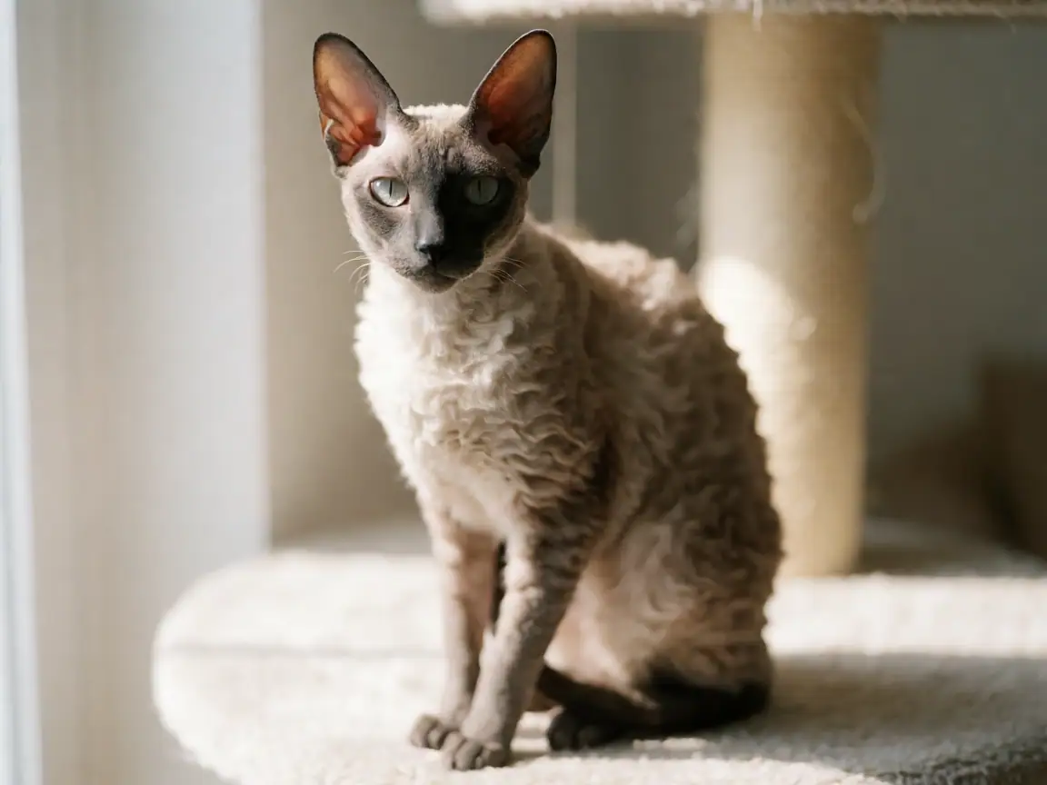 柯尼斯卷毛猫外形参考图片