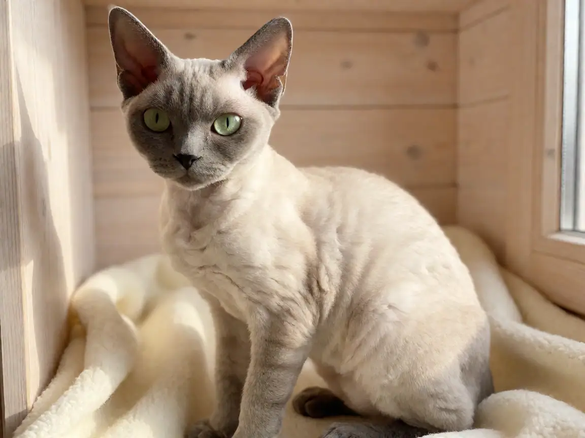 德文卷毛猫外形参考图片